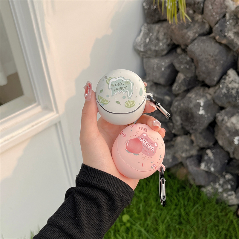 Vỏ Bảo Vệ Hộp Sạc Tai Nghe OPPO Enco Air 3 OPPO Enco Air 3 Chống Rơi Hình Trái Đào / Gấu / Phi Hành Gia Có Móc Treo