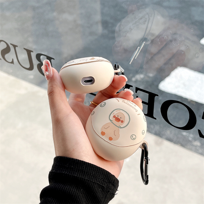 Vỏ Bảo Vệ Hộp Sạc Tai Nghe OPPO Enco Air 3 OPPO Enco Air 3 Chống Rơi Hình Trái Đào / Gấu / Phi Hành Gia Có Móc Treo