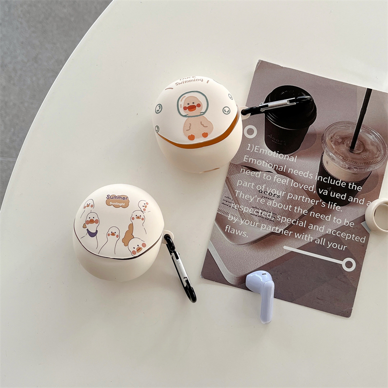 Vỏ Bảo Vệ Hộp Sạc Tai Nghe OPPO Enco Air 3 OPPO Enco Air 3 Chống Rơi Hình Trái Đào / Gấu / Phi Hành Gia Có Móc Treo