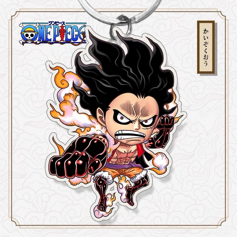 Anime one piece nika monkey d. Luffy gear 5 anime acrylic mặt dây chuyền keychain keyring collection quà tặng cosplay