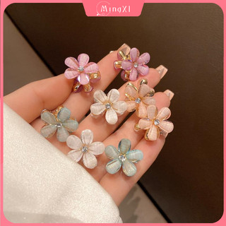 Set 2 kẹp tóc hoa trà đính đá thời trang cho nữ