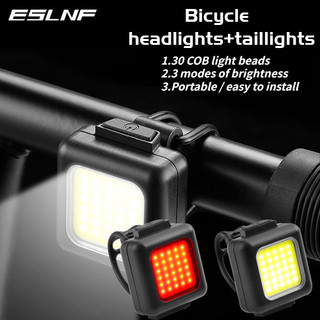 ESLNF Đen Xe Đạp Pha Trước Và Sau Bộ Đèn Chiếu Sáng 130 Lumen Đèn Hậu Xe Đạp Đèn Led Xe Đạp Chống Thấm Nước IPX5 Dành Cho Xe Đạp Đèn Xe Đạp Siêu Sáng