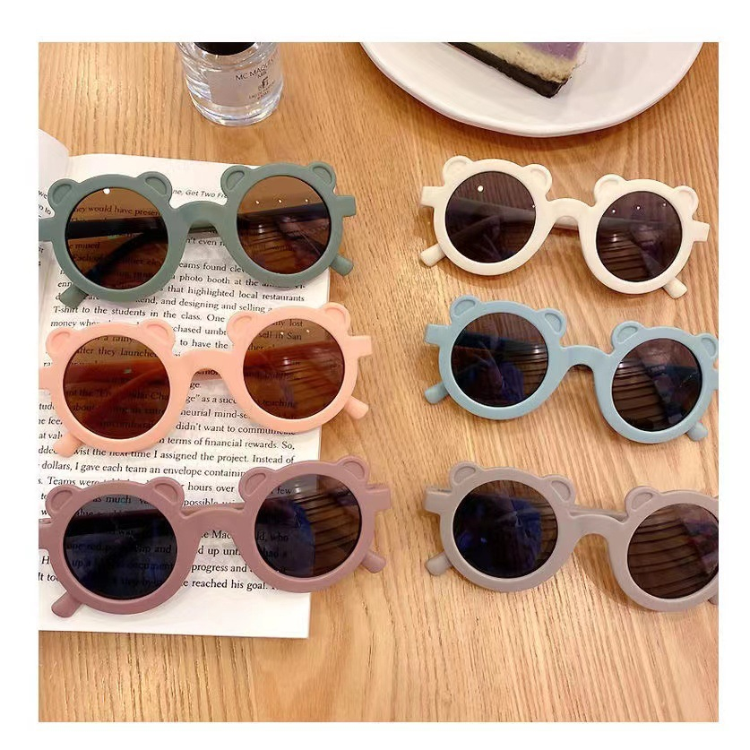 Kính Mát Tròn Hình Tai Gấu Đáng Yêu Cho Bé