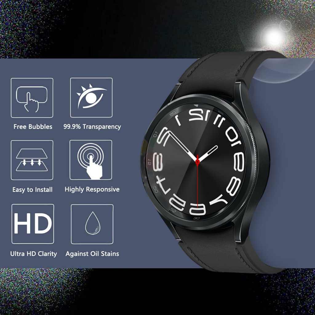 Bảo vệ màn hình bằng kính cường lực 2.5d cho samsung galaxy watch 5 40mm 44mm watch5 pro 45mm watch6 classic 43mm 47mm