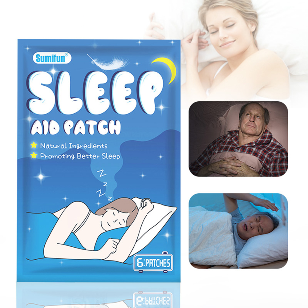 6 cái / túi sleep aid plaster sleeping herbal patch cải thiện chứng mất ngủ giảm căng thẳng lo âu nhãn dán thư giãn cơ thể chăm sóc sức khỏe