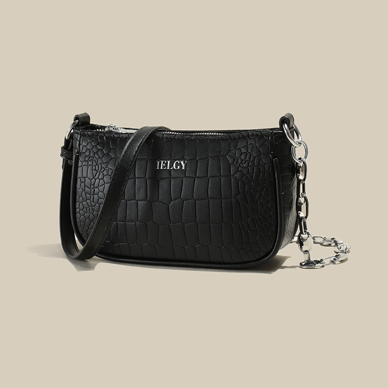 Túi xách IELGY đeo vai phối xích vân cá sấu thời trang dễ phối đồ