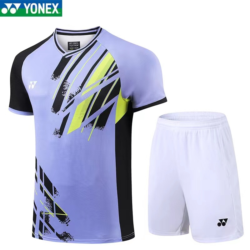 Bộ đồ cầu lông yonex bộ đồ thi đấu nam và nữ bộ đồ thi đấu thấm mồ hôi-hấp thụ nhanh khô bộ đồ tập trẻ em tay ngắn