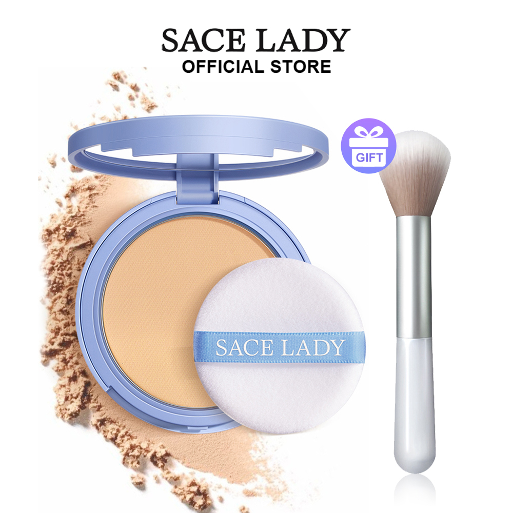 Phấn nén kiềm dầu SACE LADY Bột ép mờ lâu trôi 6g