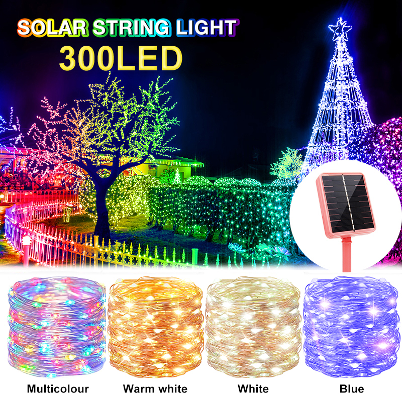 22M/32M năng lượng mặt trời không thấm nước ánh sáng chuỗi phòng ngủ vườn trang trí ánh sáng cho Giáng sinh đám cưới mùa xuân