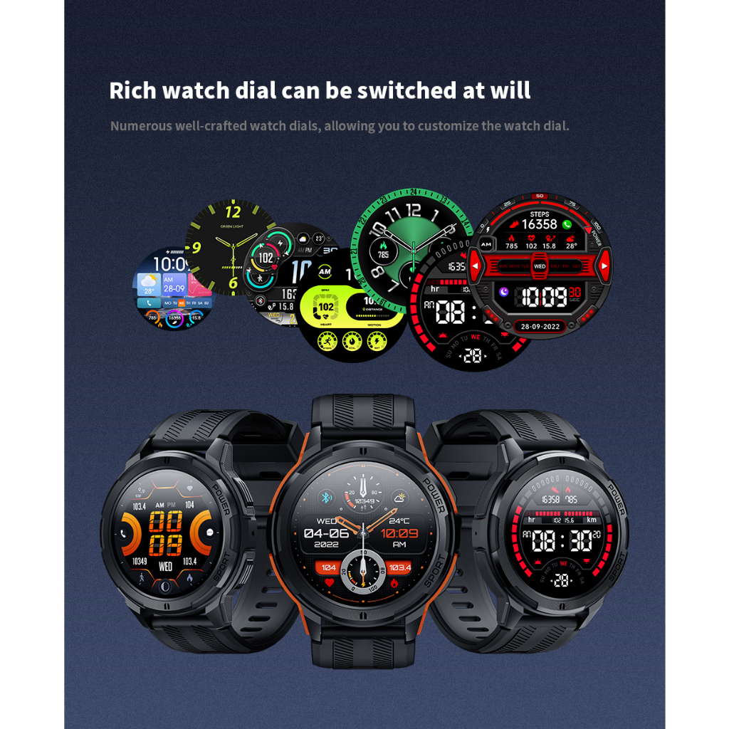 Skmei Đồng Hồ Thông Minh c25 Màn Hình hd 466 * 466 Theo Dõi Nhịp Tim Chống Thấm Nước