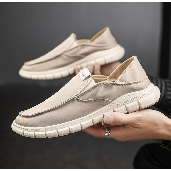 Giày Lười Vải Siêu Nhẹ Thoáng Khí Thời Trang Cho Nam