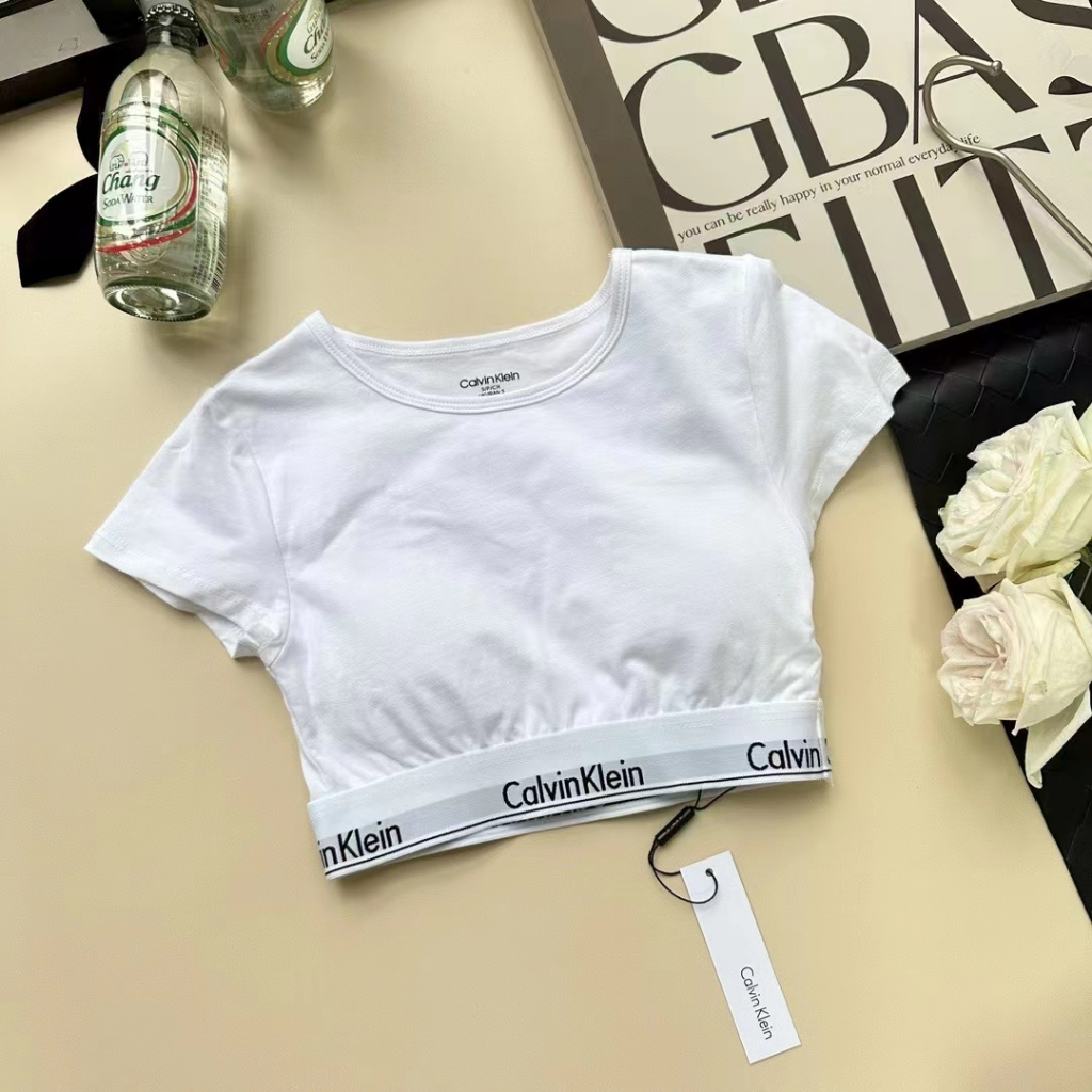 Blackpink jennie CK Áo Thun cotton Ngắn Tay Phong Cách Thể Thao Thời Trang Cho Nữ