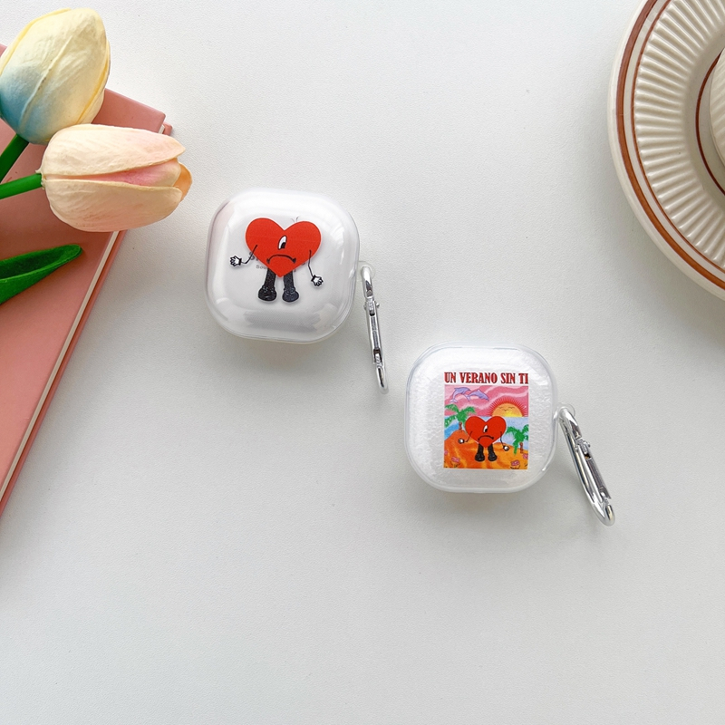 Đối với Samsung Galaxy Buds Live / Buds FE Transparent Fashion Earphone Cover cho Samsung Buds 2 Pro mềm TPU Bảo vệ Vỏ bảo vệ có móc cho Samsung Buds2 Pro