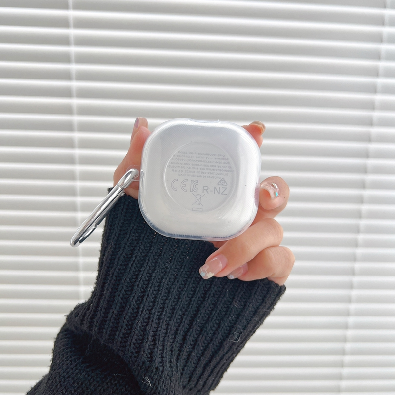 Đối với Samsung Galaxy Buds Live / Buds FE Transparent Fashion Earphone Cover cho Samsung Buds 2 Pro mềm TPU Bảo vệ Vỏ bảo vệ có móc cho Samsung Buds2 Pro