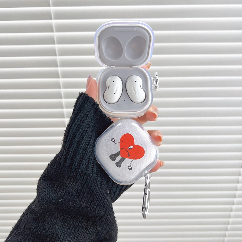 Đối với Samsung Galaxy Buds Live / Buds FE Transparent Fashion Earphone Cover cho Samsung Buds 2 Pro mềm TPU Bảo vệ Vỏ bảo vệ có móc cho Samsung Buds2 Pro
