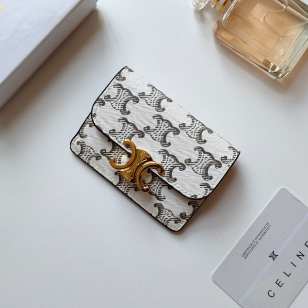 Celine original authentic the latest TRIOMPHE logo printed card bag