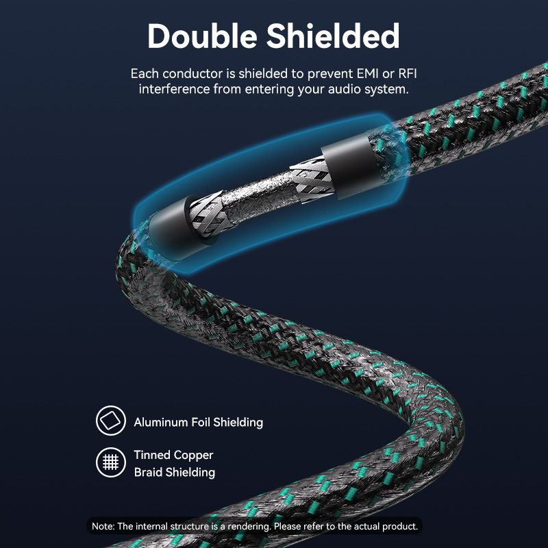 Dây cáp âm thanh VENTION 2 đầu cắm Rca sang 2 đầu cắm Rca bằng nylon cho hệ thống âm thanh/TV/xe hơi