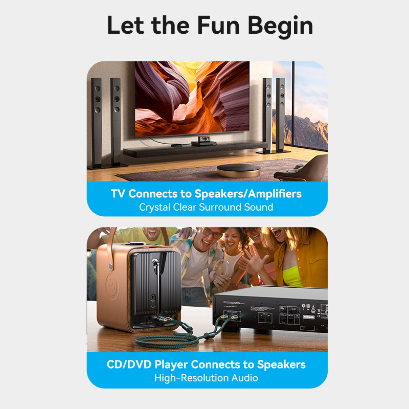 Dây cáp âm thanh VENTION 2 đầu cắm Rca sang 2 đầu cắm Rca bằng nylon cho hệ thống âm thanh/TV/xe hơi