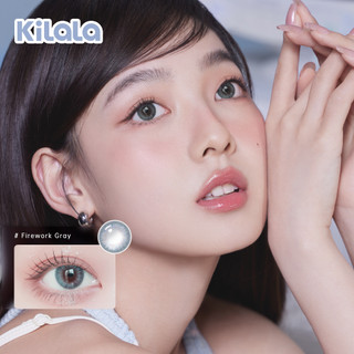 Kính áp tròng Kilala màu xám Firework Grey và màu nâu Juice Brown DIA 14.2mm lens cận 1 tháng có độ (0-8) 1 cặp