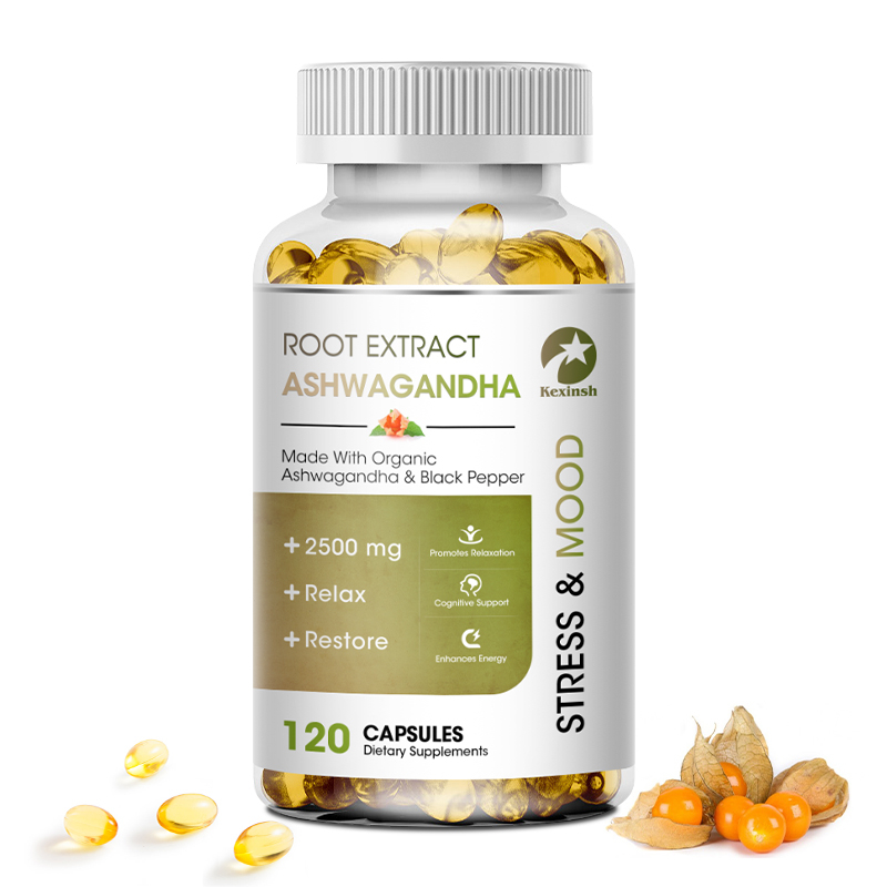Kexinsh Ashwagandha Viên 2500mg Chất chống oxy hóa Giảm béo Giảm căng thẳng Cải thiện giấc ngủ Tăng 