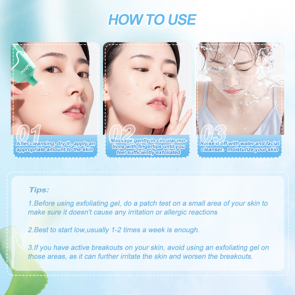 Gel tẩy tế bào chết MINIMELI Làm Sạch Sâu Loại Bỏ Mụn Đầu Đen Chăm Sóc Da Toàn Thân 50g