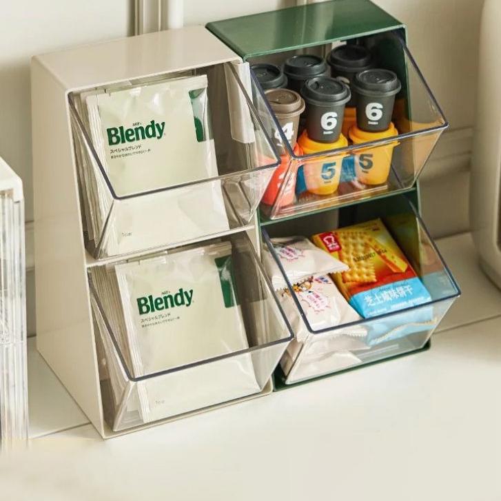 Landeli Hộp Đựng Trà / Cà Phê / Mỹ Phẩm Để Bàn Hình Viên Thuốc Bằng acrylic