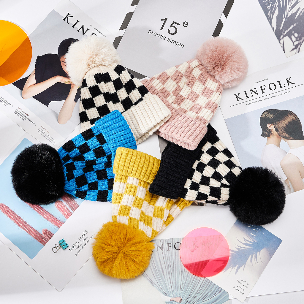 Mũ beanie Hai Lớp Màu Trơn Thời Trang Mùa Đông Cho Bé Sơ Sinh