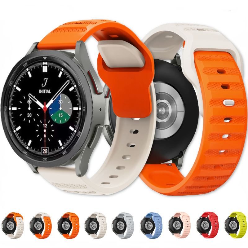 Dây Đeo Silicon Thể Thao 20 / 22mm Chống Nước Cho Đồng Hồ Samsung Galaxy Watch 4 5 6 5 pro 40mm 44mm 45mm 42 / 46mm active 2