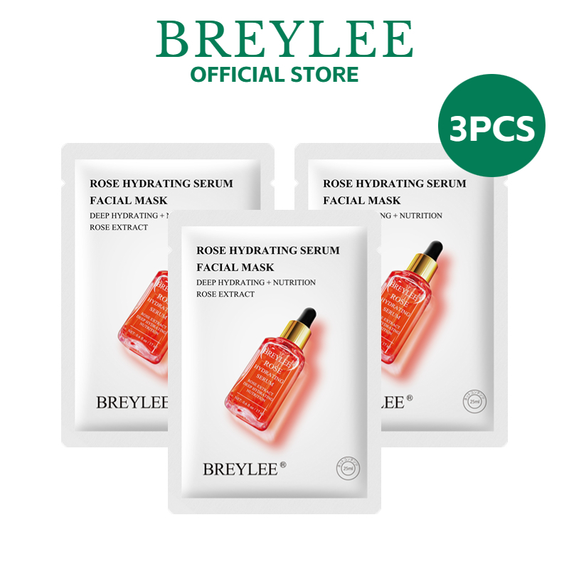 3pcs hoa hồng mặt nạ Breylee 25ml