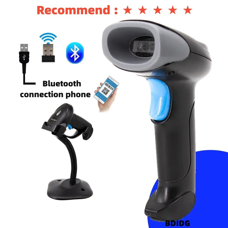 🔥🔥🔥Mới Máy Quét Mã Vạch Cầm Tay 1d 2d qr pdf417 bluetooth 2.4g Không Dây usb