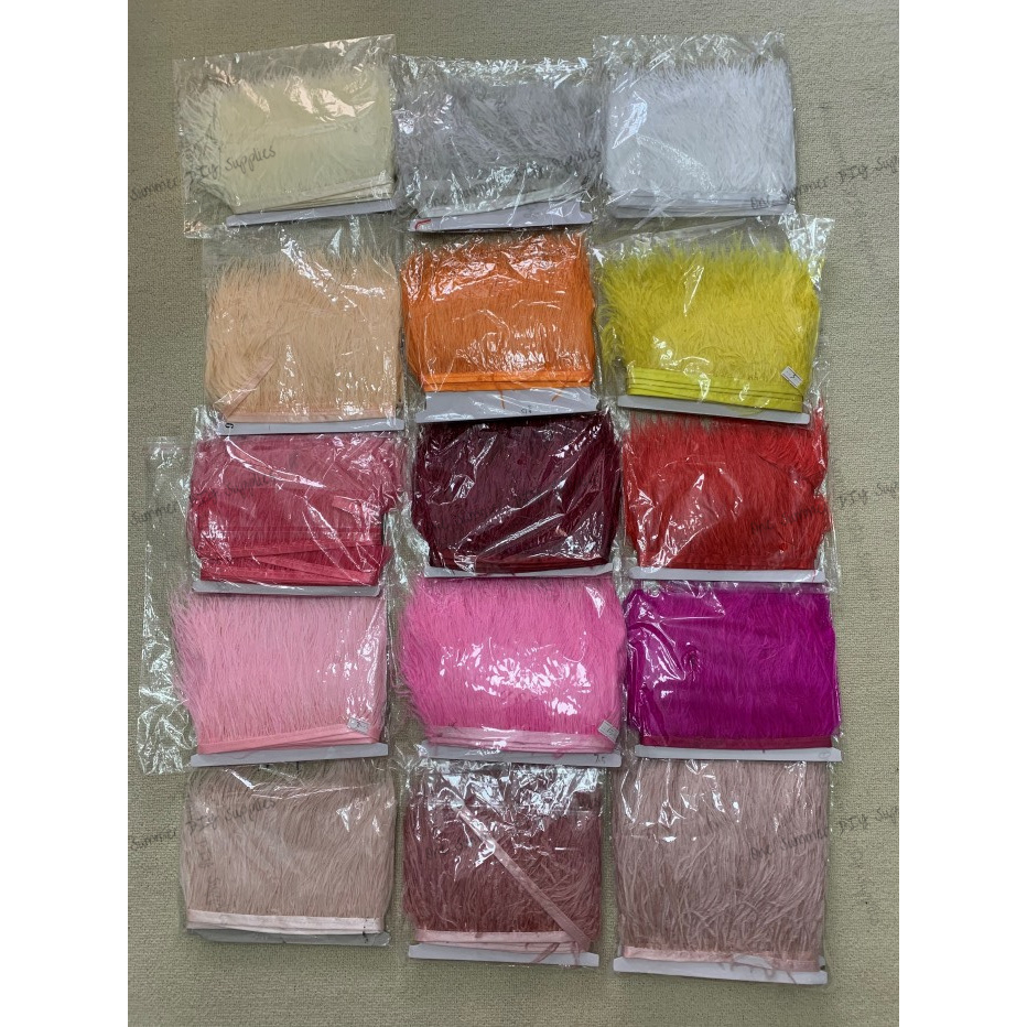 Dây Ruy Băng Lông Đà Điểu 4.3 INCH Nhiều Màu Sắc Dùng Để Trang Trí Váy Hóa Trang