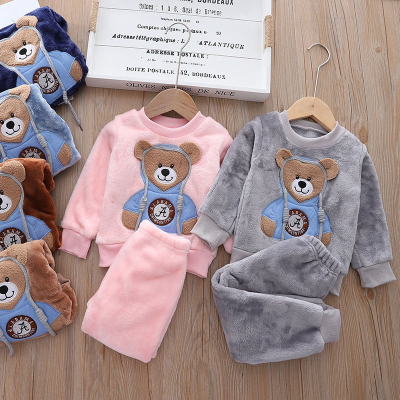 CATIMINI mùa thu quần áo trẻ em mới bé trai và bé gái pyjama Đồ ngủ mềm