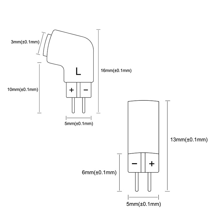 1 pair MMCX to 2 pin 0.78mm adapter mmcx to 0.78/ue18pro/w4r/1964 audio interface