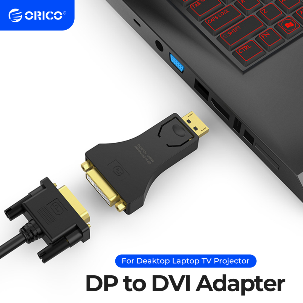 Orico audio video converter bộ chuyển đổi dp sang dvi nam sang nữ hỗ trợ windows macos cho máy chiếu tv máy tính xách tay deaktop (xd-dlfd)