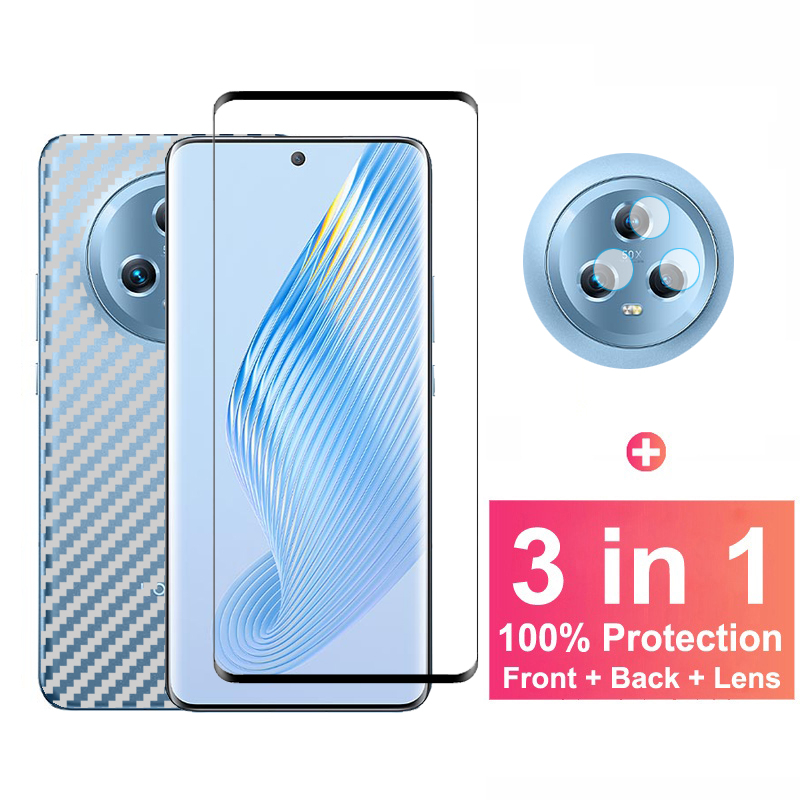 Kính cường lực bảo vệ màn hình honor magic 5 cho honor magic 5 vs v 4 pro lite ultimate 4g 5g full coverage glass film + kính bảo vệ ống kính máy ảnh + phim sợi carbon