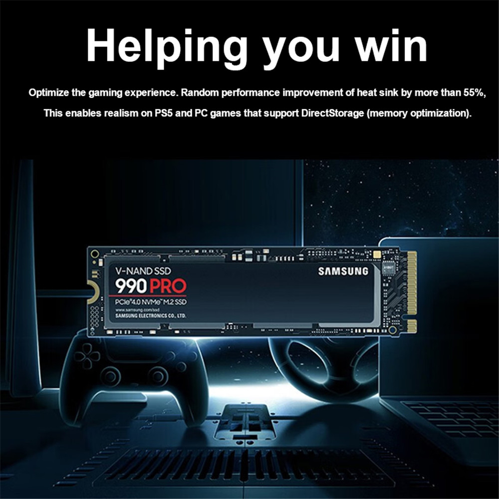 Đĩa Cứng Rời pcie gen 4.0X4 nvme 2.0 Cho Máy Tính Bàn samsung 1tb m2 2280 ssd 990 pro 2tb