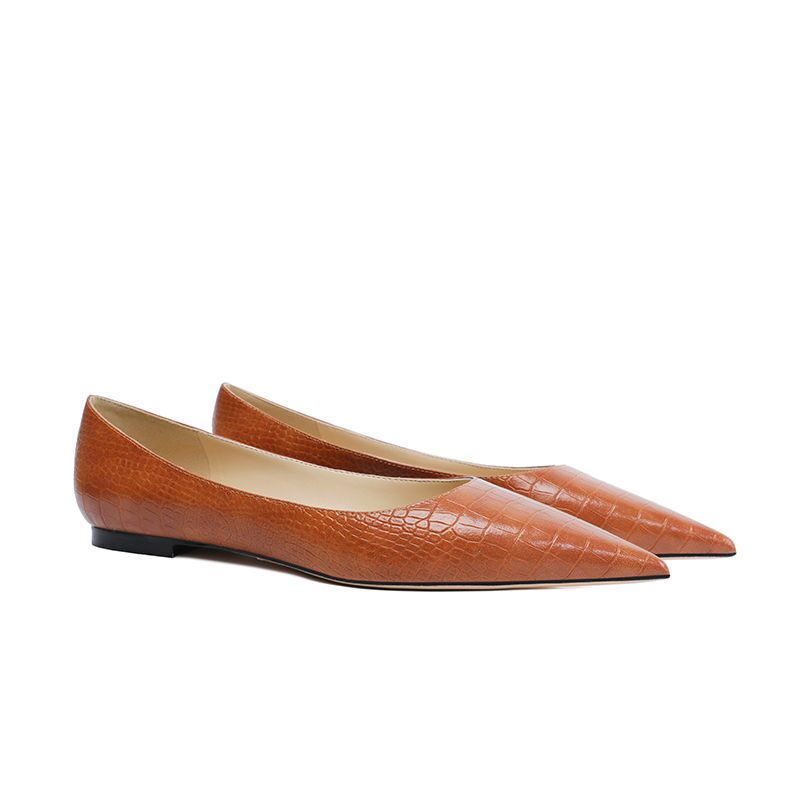 Giày Búp Bê Mũi Nhọn Màu Đen Đế Bằng Thanh Lịch Thời Trang Công Sở Cho Nữ size 33-48 2023