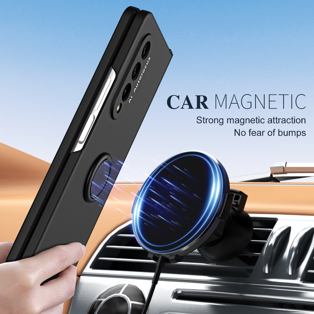 Ốp Bao Da Điện Thoại Siêu Mỏng Có Nhẫn Gài Cho samsung galaxy z fold 5 3 4 2 fold5 fold4 fold3 fold2