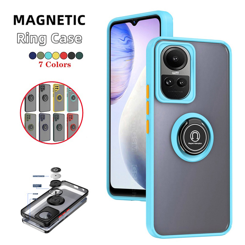 Ốp Chống Sốc Cho OPPO Reno 10 Pro Plus 5G 2023 Ốp Điện Thoại Có Vòng Từ Tính Cho Reno10 10Pro Reno10Pro Reno10ProPlus 10Pro + Ốp Lưng Giá Đỡ Bảo Vệ Mặt Sau Cứng