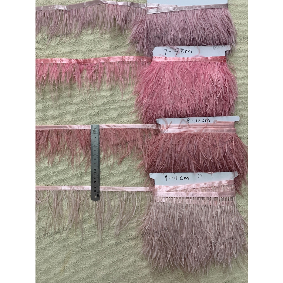 Dây Ruy Băng Lông Đà Điểu 4.3 INCH Nhiều Màu Sắc Dùng Để Trang Trí Váy Hóa Trang