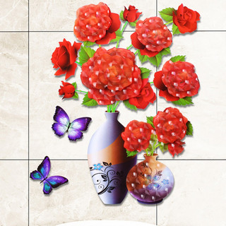 Decal Dán Tường Hình Hoa 3d