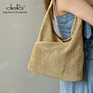 Dela Túi Xách Đan Rơm Phong Cách Pháp Mới Cho Nữ
