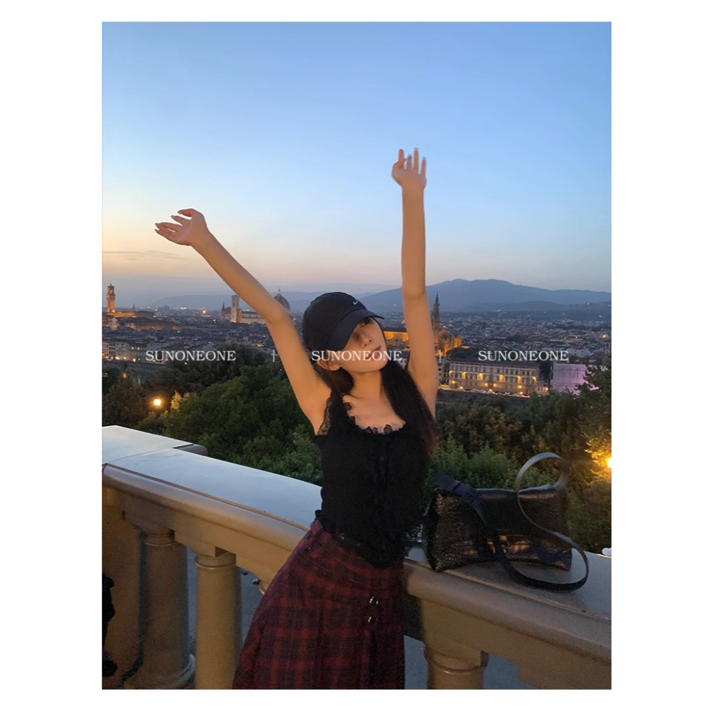 Áo Hai Dây Dệt Kim Phối Ren Mẫu Mới 2023 Thời Trang Mùa Hè Cho Nữ