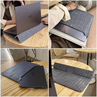 Túi Đựng Laptop Da PU Đế Laptop Đa Năng 2in1 Tương Thích Với Laptop 13/13.3/14/15 Inch
