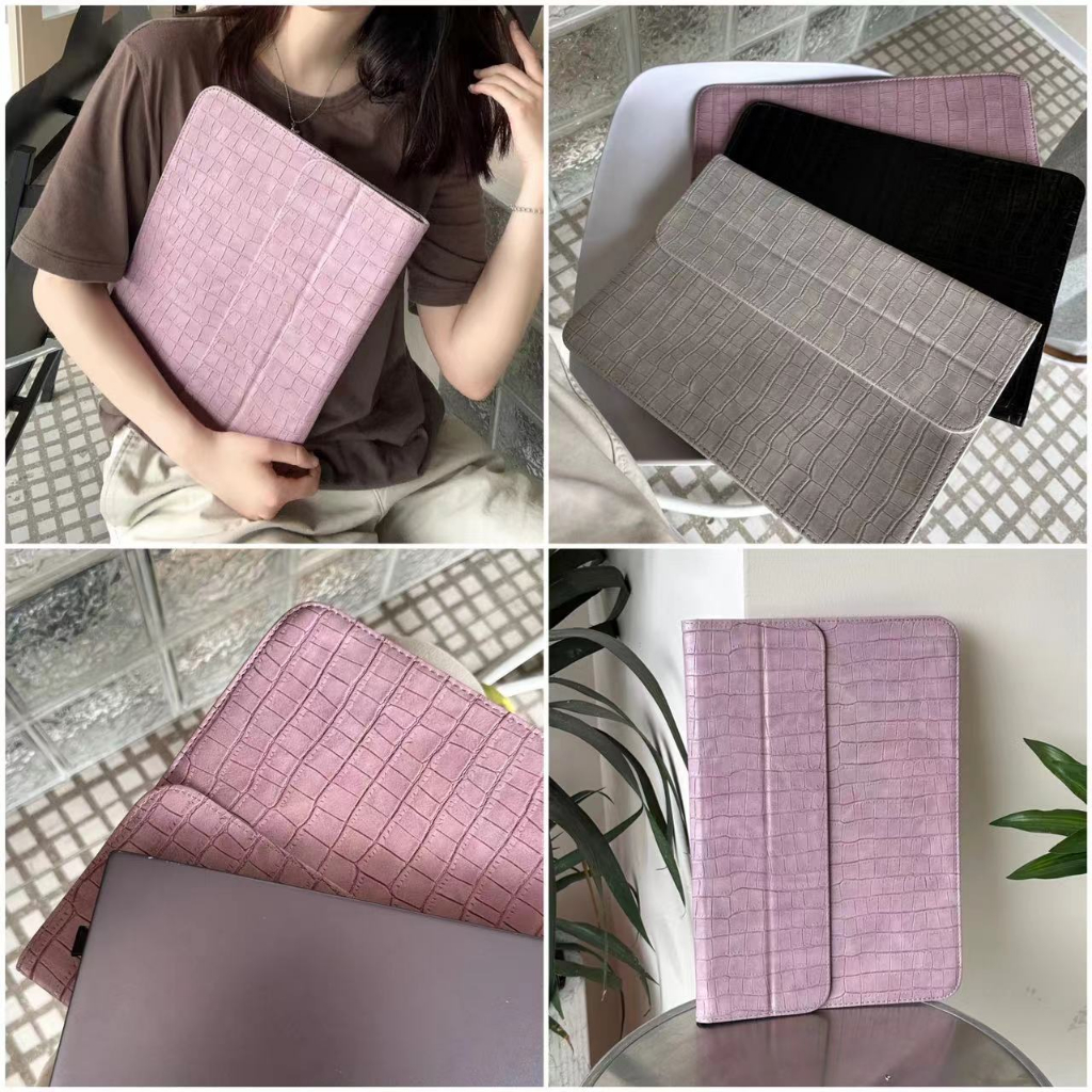 Túi Đựng Laptop Da PU Đế Laptop Đa Năng 2in1 Tương Thích Với Laptop 13/13.3/14/15 Inch