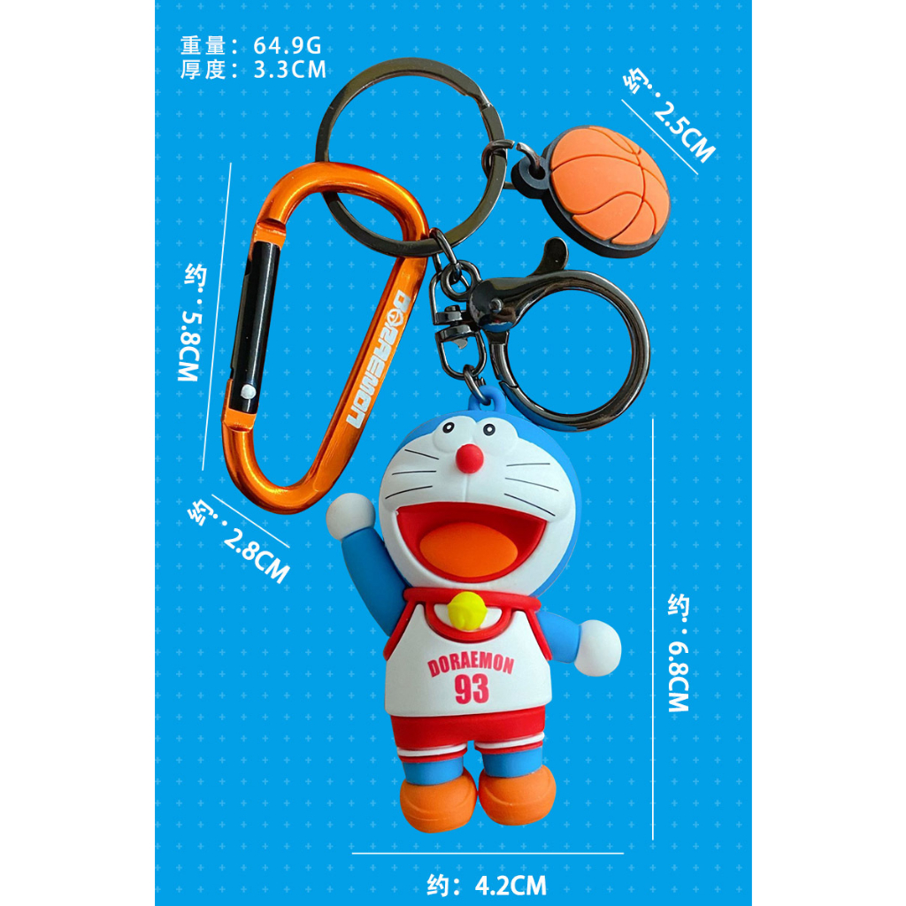 Coffeejoy Móc Khóa Xe Hơi Thể Thao Hình Mèo Doremon Đáng Yêu Sáng Tạo Cho Nữ