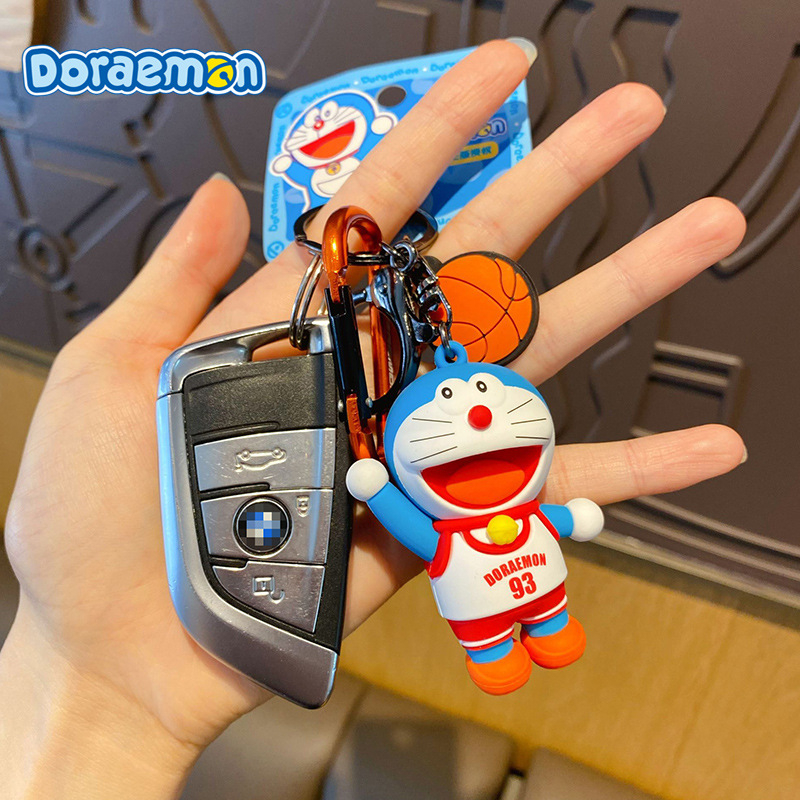 Coffeejoy Móc Khóa Xe Hơi Thể Thao Hình Mèo Doremon Đáng Yêu Sáng Tạo Cho Nữ