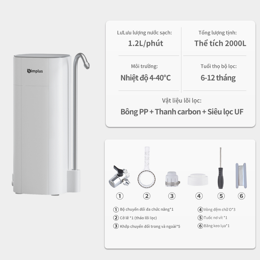 Vòi Lọc Nước Đơn Giản jsqh001