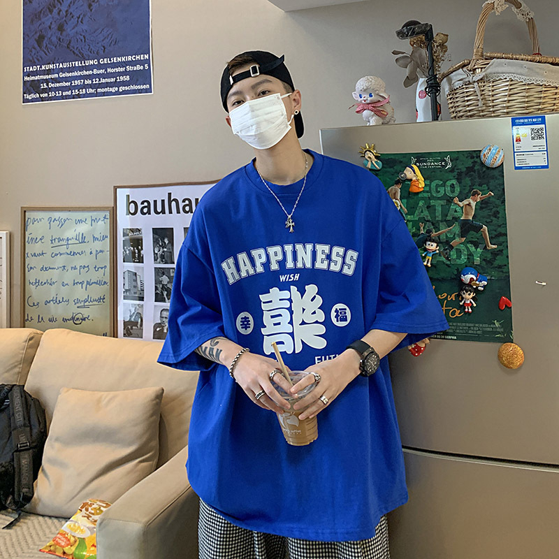 Thời Trang Mùa Hè Thương Hiệu In Hình Áo Thun Nữ Tay Ngắn Nam Rời Hip Hop Thời Trang Đa Năng Phát Hiện Đẹp Trai Áo Thun Nửa Tay Mùa Hè