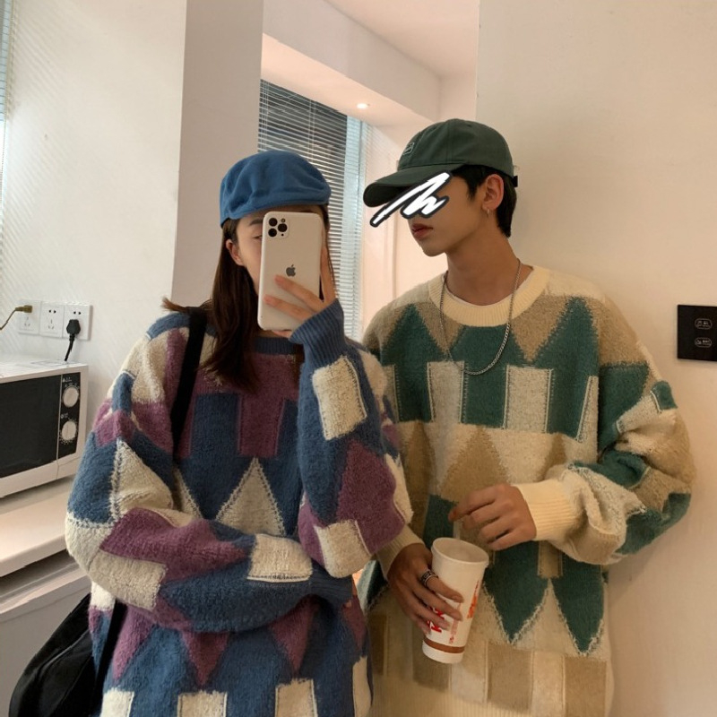 Áo Len Tay Dài Cổ Tròn Thời Trang Phong Cách hong kong Cho Nam